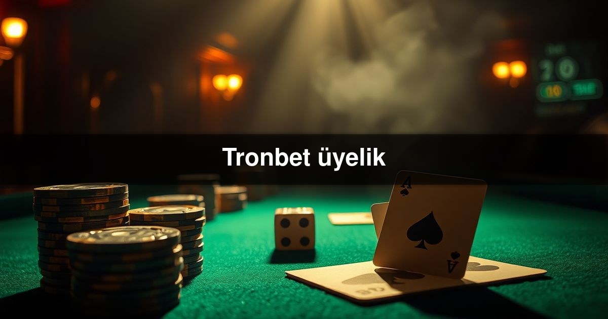 Tronbet üyelik